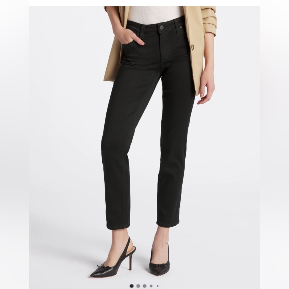 Kut from the kloth Stevie Straight Leg Jean Black Size 12